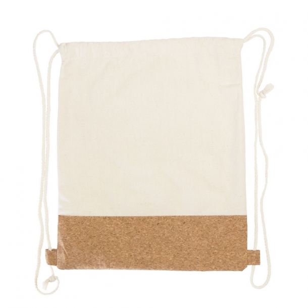 Bawełniany worek ze sznurkiem z korkowym elementem | Rontay
