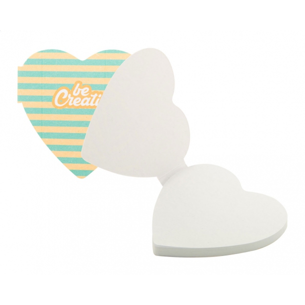CreaStick Seed Heart - personalizowane karteczki samoprzylepne - Biały