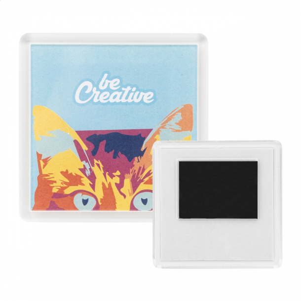 PrintMag Square - magnes na lodówkę - Biały
