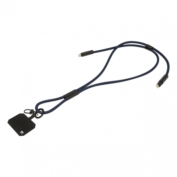 HolCharge - smycz, uchwyt na telefon, kabel 60W RPET