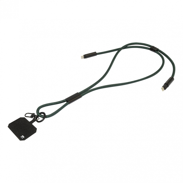 HolCharge - smycz, uchwyt na telefon, kabel 60W RPET