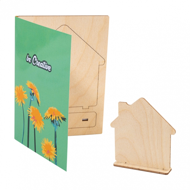 SendCraft - niestandardowa pocztówka z puzzlami, dom