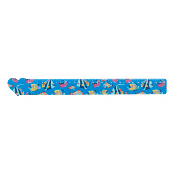 Couler 30 - linijka 30cm, serce - Biały