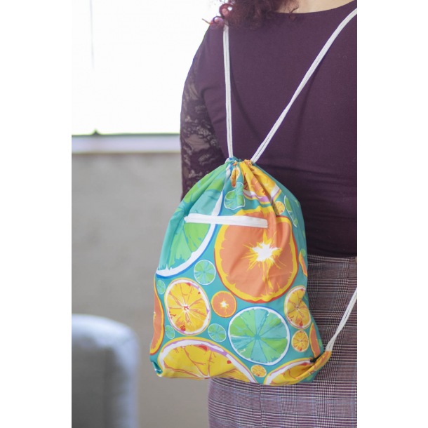 CreaDraw Zip RPET - personalizowany worek ze sznurkami