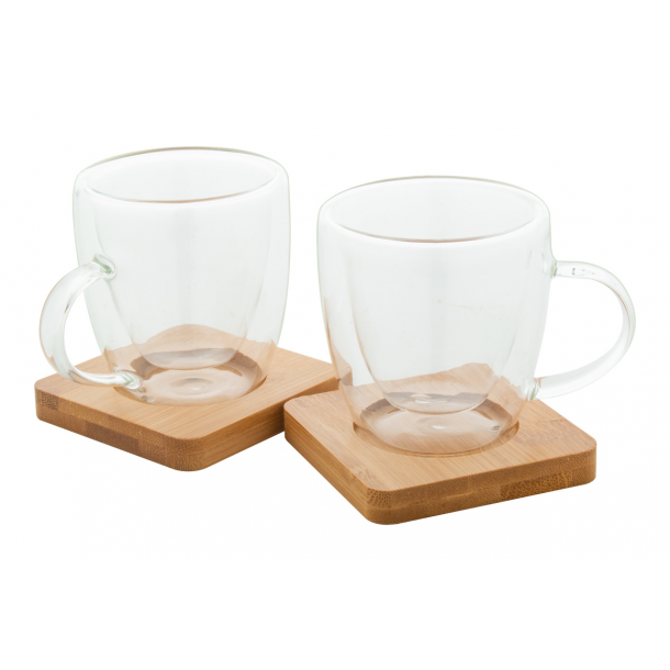 Mocaboo - szklany zestaw do espresso / filiżanki