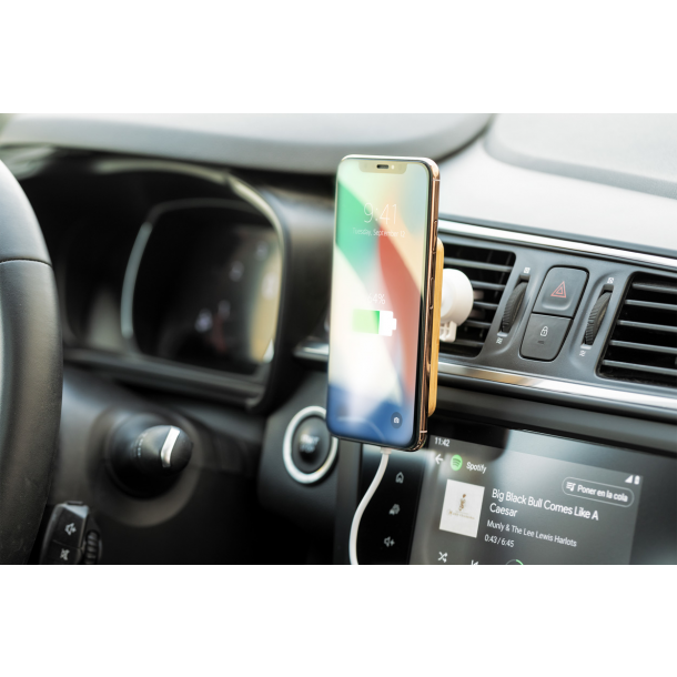 Gonzo - uchwyt na telefon z ładowarką indukcyjną 