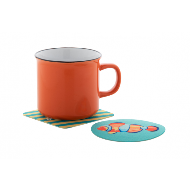 CreaFelt Drink - podkładka filcowa RPET w kształcie koła