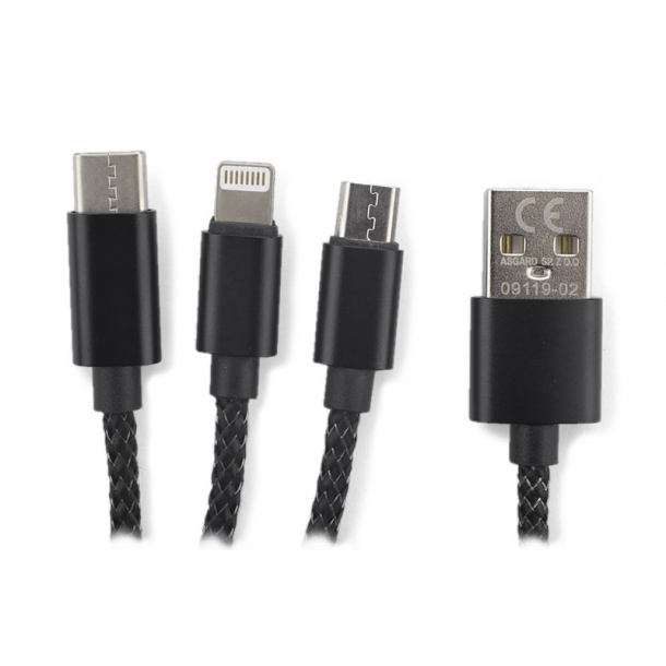 Kabel USB 3 w 1 LUX