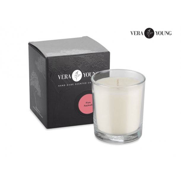Świeca sojowa 170g - Plum & Patchouli - VERA YOUNG - Bezbarwny