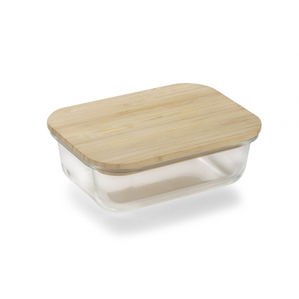 Pojemnik szklany ALVA 430 ml - drewno