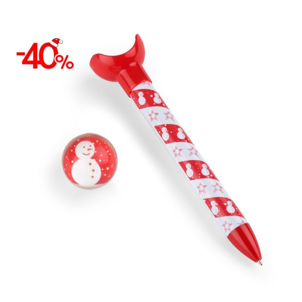 Długopis BOUNCE - Biały / czerwony